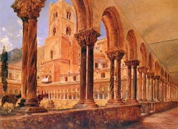 魯道夫 裡特爾 馮 奧特 A View Of Monreale, Above Palermo